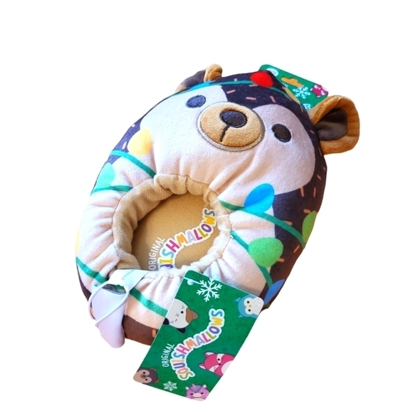 NWT Squishmallows Slippers 11/12 Christmas Hans Hedgehog kids - Picture 5 of 14